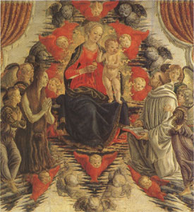 Francesco Botticini The Virgin and Child in Glory with (mk05)